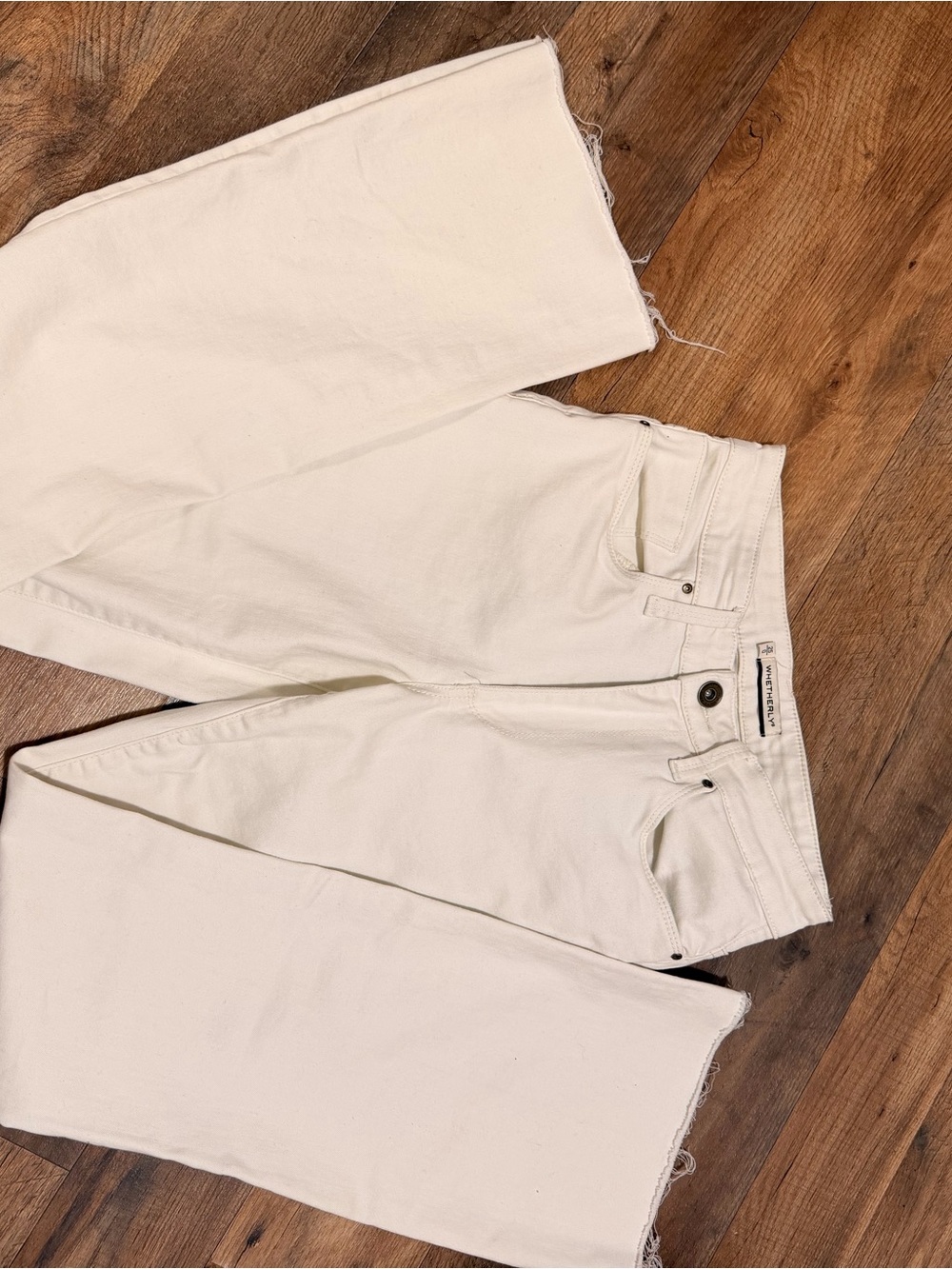 Whetherly Off-White Straight-Leg Jeans